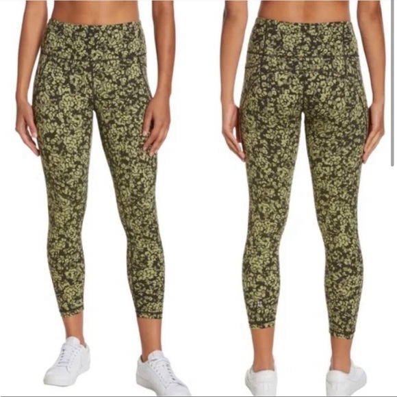 Sweaty Betty Green Undercover Floral Print Leggings - Size M - Picture 2 of 9